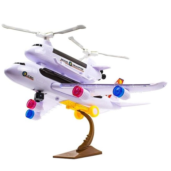 Snag-It Bump & Go Toy Police Airplane with Rescue Helicopter SN1258885 - main